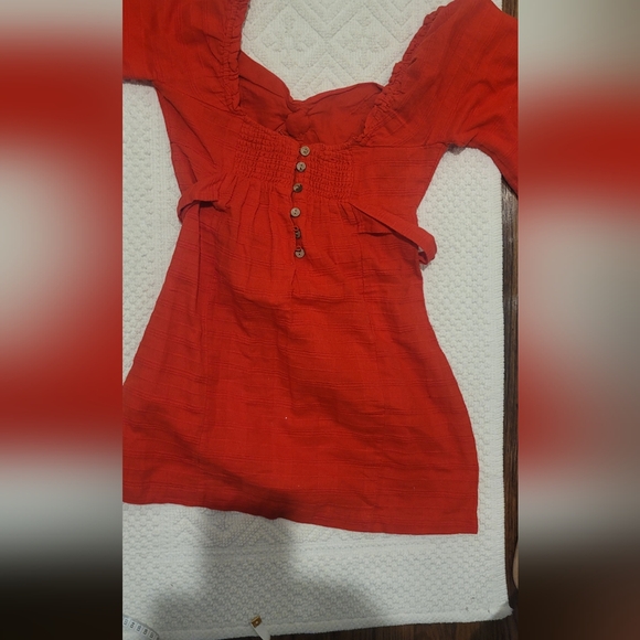 Free People Red Dress with Flower/Rose - Picture 13 of 15